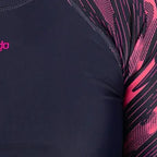 Girl's Endurance 10 Hyperboom Long Sleeve Suntop - True Navy & Electric pink