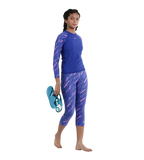 Girl's Endurance 10 Hyperboom Long Sleeve Suntop - True Cobalt & Sweet Purple