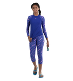 Girl's Endurance 10 Hyperboom Long Sleeve Suntop - True Cobalt & Sweet Purple