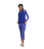 Girl's Endurance 10 Hyperboom Long Sleeve Suntop - True Cobalt & Sweet Purple