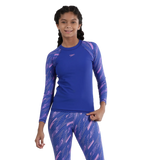 Girl's Endurance 10 Hyperboom Long Sleeve Suntop - True Cobalt & Sweet Purple