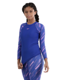 Girl's Endurance 10 Hyperboom Long Sleeve Suntop - True Cobalt & Sweet Purple