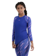 Girl's Endurance 10 Hyperboom Long Sleeve Suntop - True Cobalt & Sweet Purple