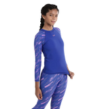 Girl's Endurance 10 Hyperboom Long Sleeve Suntop - True Cobalt & Sweet Purple