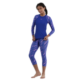 Girl's Endurance 10 Hyperboom Long Sleeve Suntop - True Cobalt & Sweet Purple