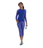 Girl's Endurance 10 Hyperboom Long Sleeve Suntop - True Cobalt & Sweet Purple