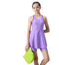 Girl's Endurabrite Racerback Swimdress With Boyleg - Purple Mist & Tillandsia Purple