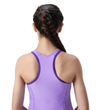 Girl's Endurabrite Racerback Swimdress With Boyleg - Purple Mist & Tillandsia Purple