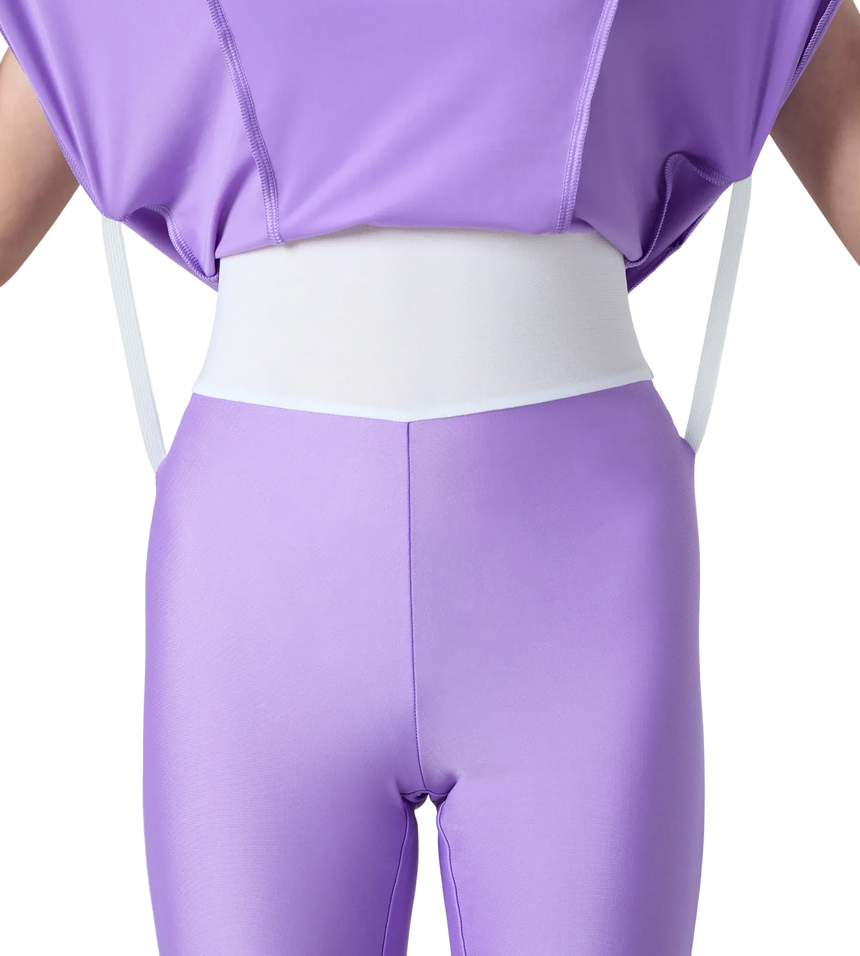 Girl's Endurabrite Racerback Swimdress With Boyleg - Purple Mist & Tillandsia Purple