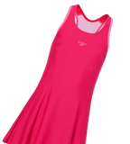 Girl's Enduraflex Racerback Swimdress With Boyleg - Ruby & Pink Lemonade
