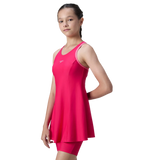 Girl's Enduraflex Racerback Swimdress With Boyleg - Ruby & Pink Lemonade