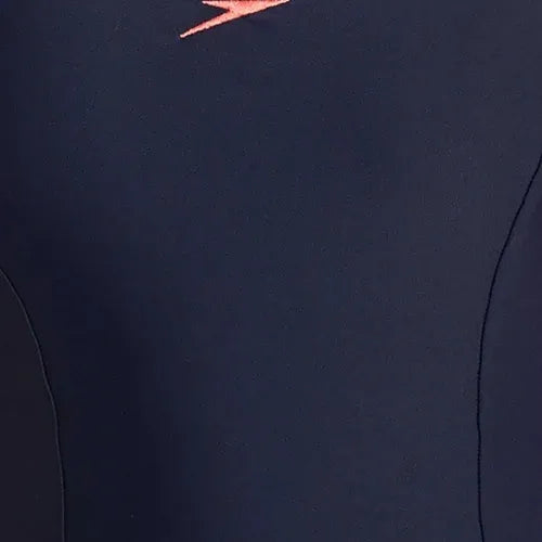 Girl's Endurance10 Racerback Swimdress With Boyleg - True Navy & Coral Sands