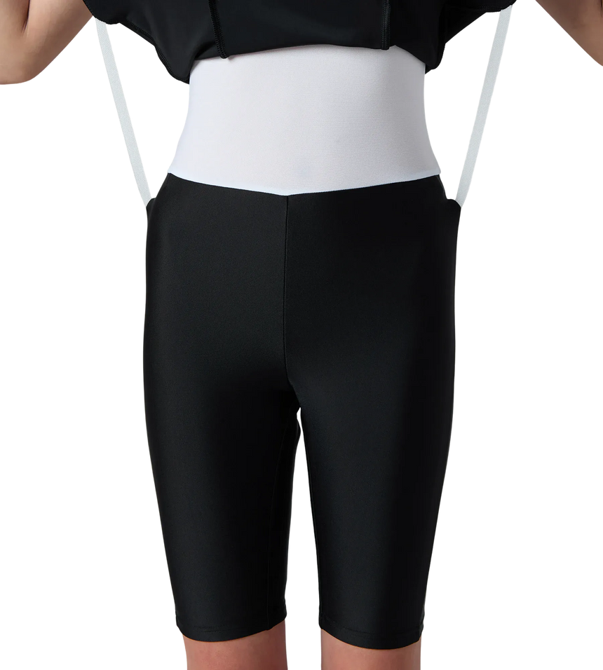 Girl's Endurance10 Racerback Swimdress With Boyleg - Black & Ruby