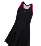 Girl's Endurance10 Racerback Swimdress With Boyleg - Black & Ruby