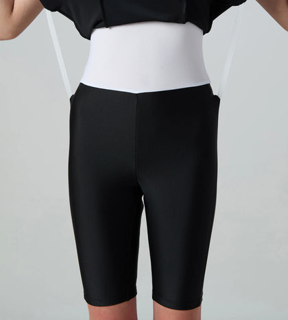 Girl's Endurance10 Racerback Swimdress With Boyleg - Black & Ruby