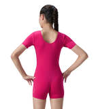 Girl's Endurance+ Short Sleeve Essential U-Back Legsuit - Ruby & Pink Lemonade
