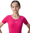 Girl's Endurance+ Short Sleeve Essential U-Back Legsuit - Ruby & Pink Lemonade