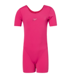 Girl's Endurance+ Short Sleeve Essential U-Back Legsuit - Ruby & Pink Lemonade