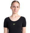 Girl's Endurance+ Sleeved Essential U-Back Legsuit - Black & Hyper Yellow