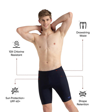 Men's Endurance10 Back Waistband Graphic Print Essential Jammer - True Navy & Tonal