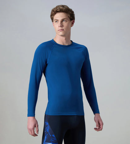 Men's Endurance+ Long Sleeve Performance Suntop - Aegean Denim & True Navy