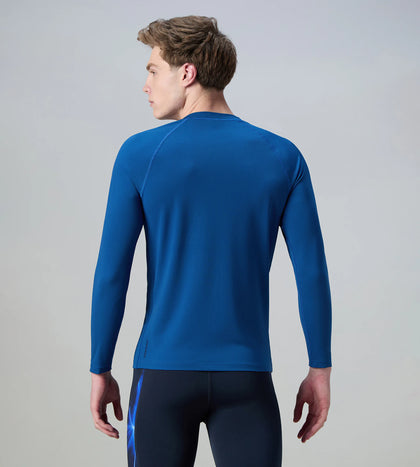 Men's Endurance+ Long Sleeve Performance Suntop - Aegean Denim & True Navy