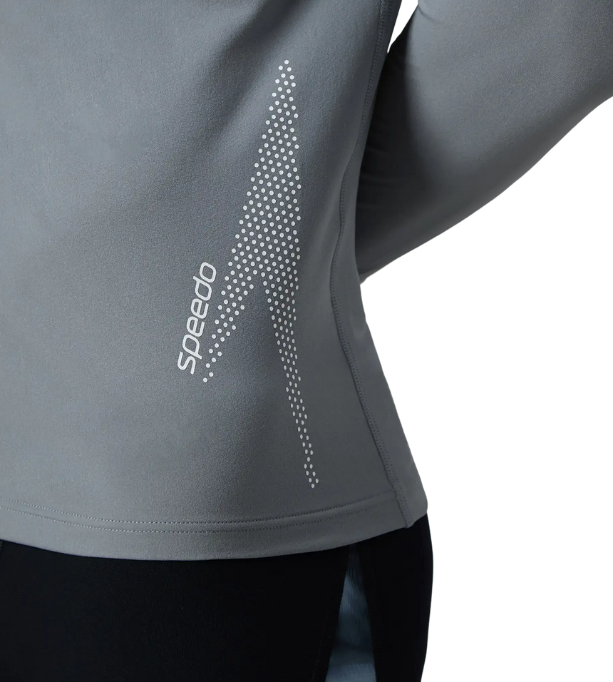 Men's Endurance+ Long Sleeve Performance Suntop - Coin Grey & White