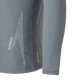 Men's Endurance+ Long Sleeve Performance Suntop - Coin Grey & White