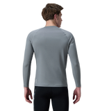 Men's Endurance+ Long Sleeve Performance Suntop - Coin Grey & White