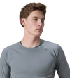 Men's Endurance+ Long Sleeve Performance Suntop - Coin Grey & White