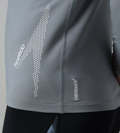 Men's Endurance+ Long Sleeve Performance Suntop - Coin Grey & White