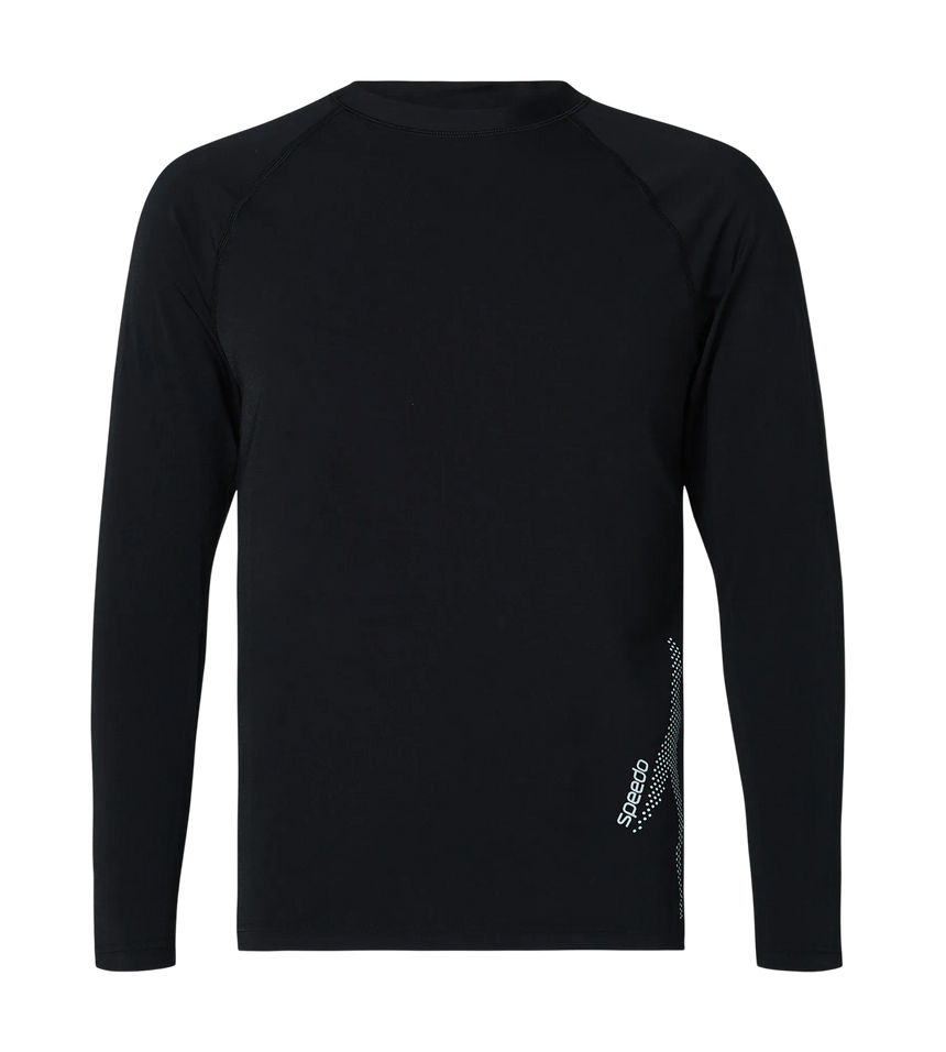 Men's Endurance+ Long Sleeve Performance Suntop - Black & Evening Grey