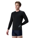 Men's Endurance+ Long Sleeve Performance Suntop - Black & Evening Grey