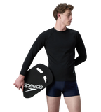Men's Endurance+ Long Sleeve Performance Suntop - Black & Evening Grey