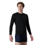 Men's Endurance+ Long Sleeve Performance Suntop - Black & Evening Grey