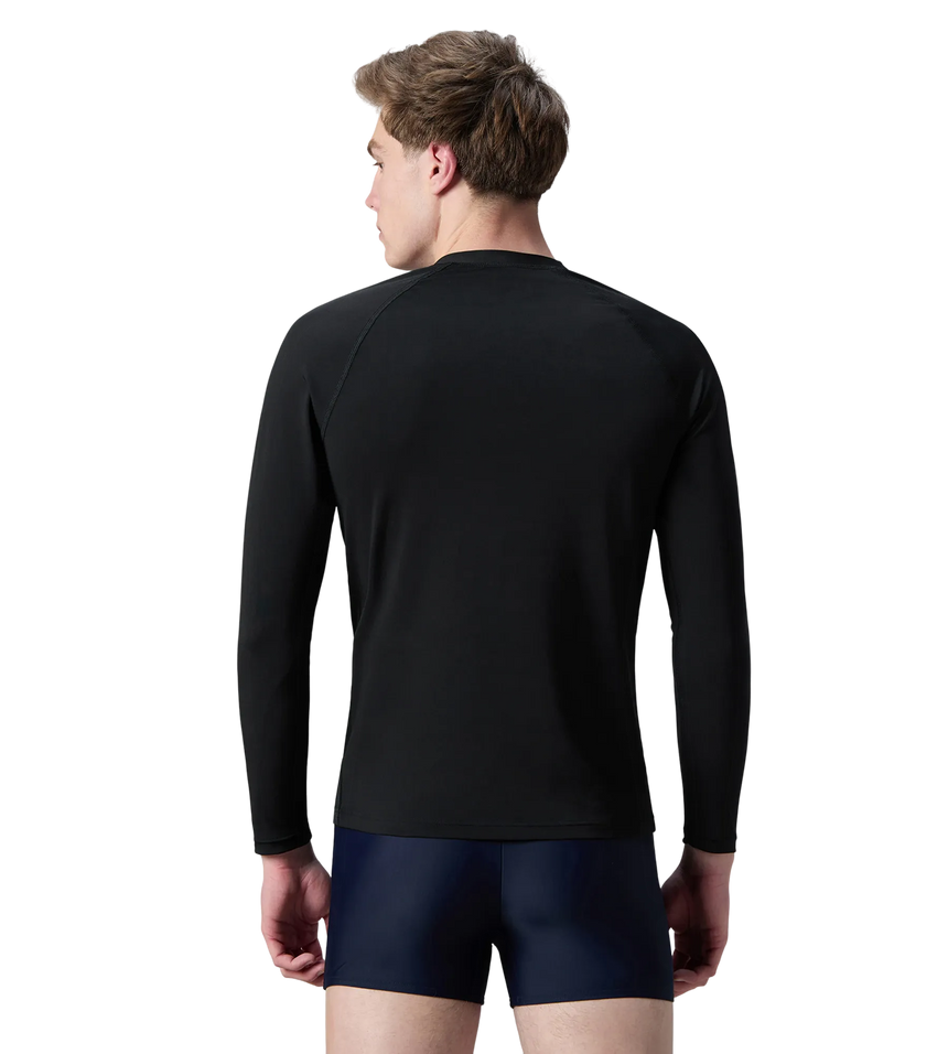 Men's Endurance+ Long Sleeve Performance Suntop - Black & Evening Grey