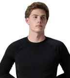 Men's Endurance+ Long Sleeve Performance Suntop - Black & Evening Grey