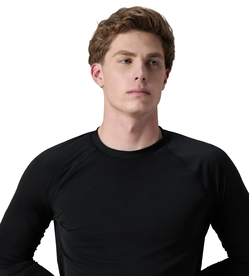 Men's Endurance+ Long Sleeve Performance Suntop - Black & Evening Grey