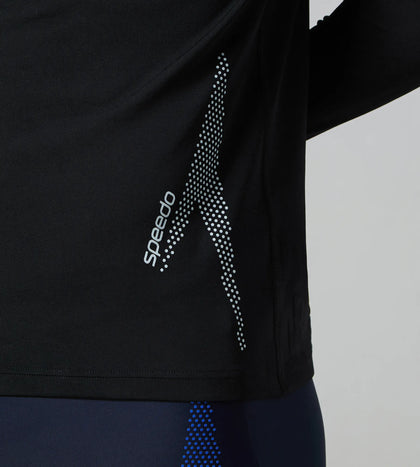 Men's Endurance+ Long Sleeve Performance Suntop - Black & Evening Grey