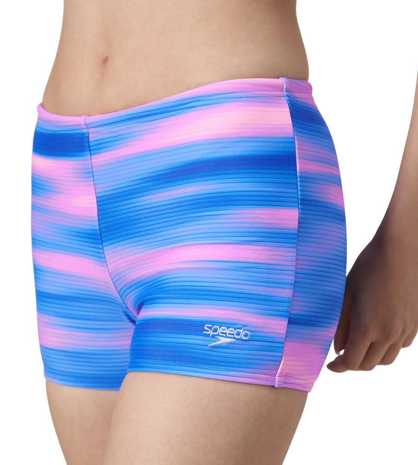 Women's Endurance10 Printed Racerback Bikini Set - Deep Saffire & Neon Violet