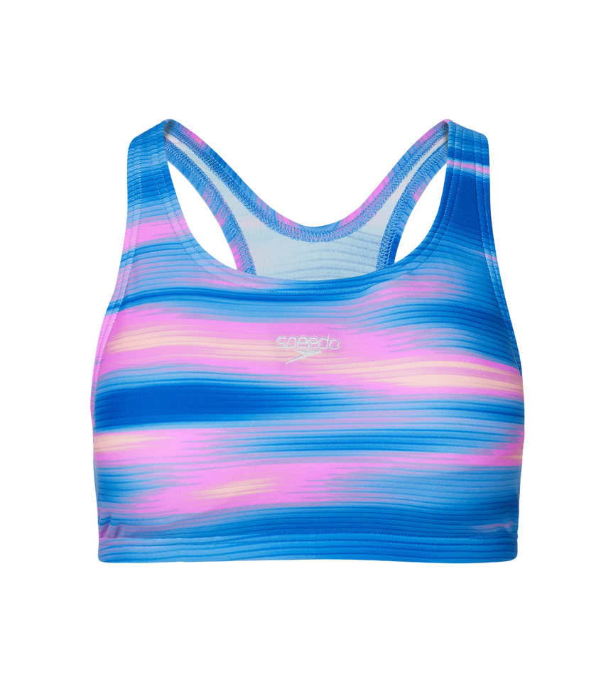 Women's Endurance10 Printed Racerback Bikini Set - Deep Saffire & Neon Violet
