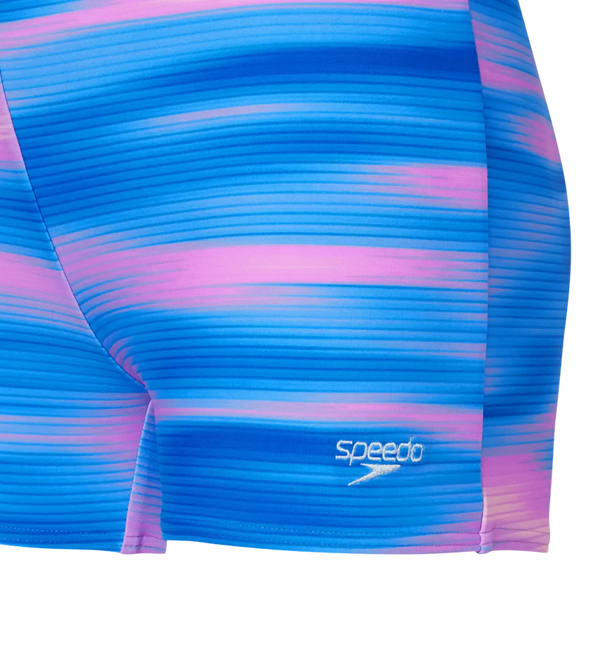 Women's Endurance10 Printed Racerback Bikini Set - Deep Saffire & Neon Violet