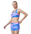Women's Endurance10 Printed Racerback Bikini Set - Deep Saffire & Neon Violet
