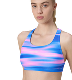 Women's Endurance10 Printed Racerback Bikini Set - Deep Saffire & Neon Violet