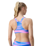 Women's Endurance10 Printed Racerback Bikini Set - Deep Saffire & Neon Violet