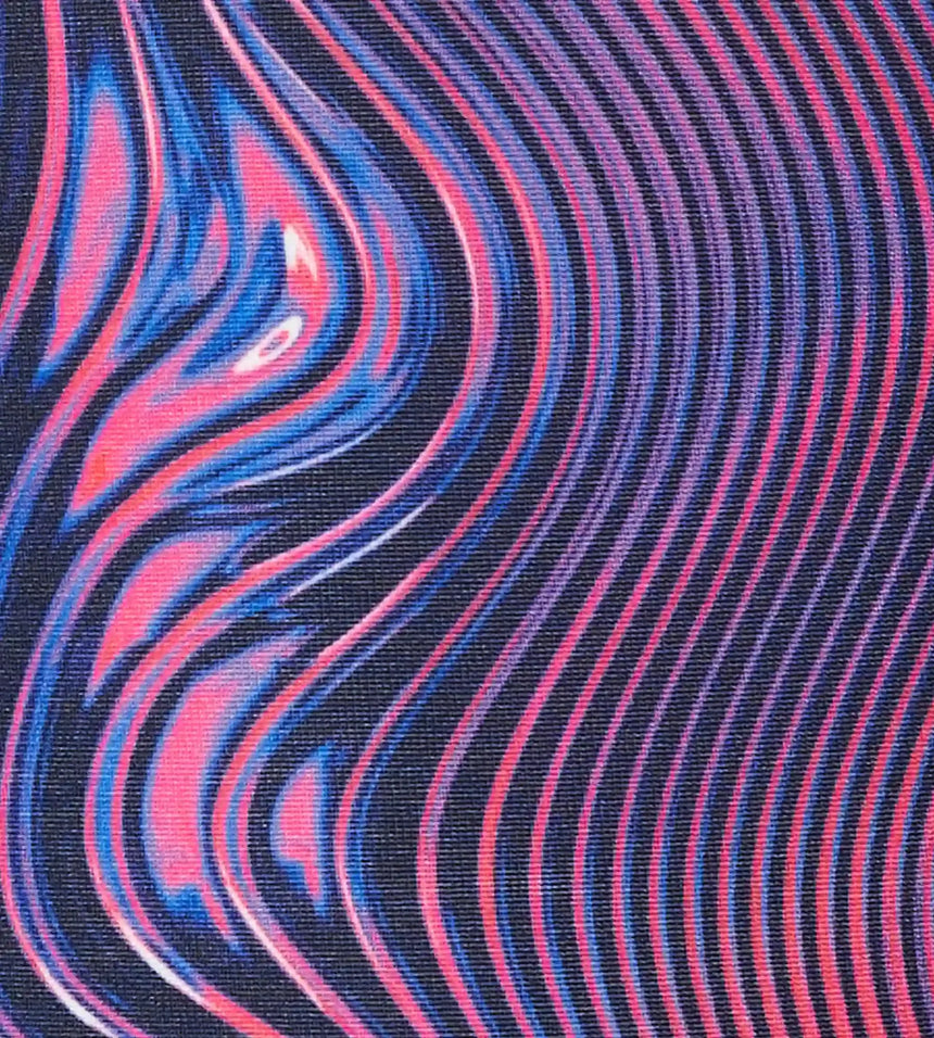 Women's Endurance+ Printed Highneck Legsuit - True Navy & Margarita Pink