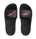 Women's Single Colour Slides - Black & Raspberry Fill