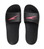 Women's Single Colour Slides - Black & Raspberry Fill