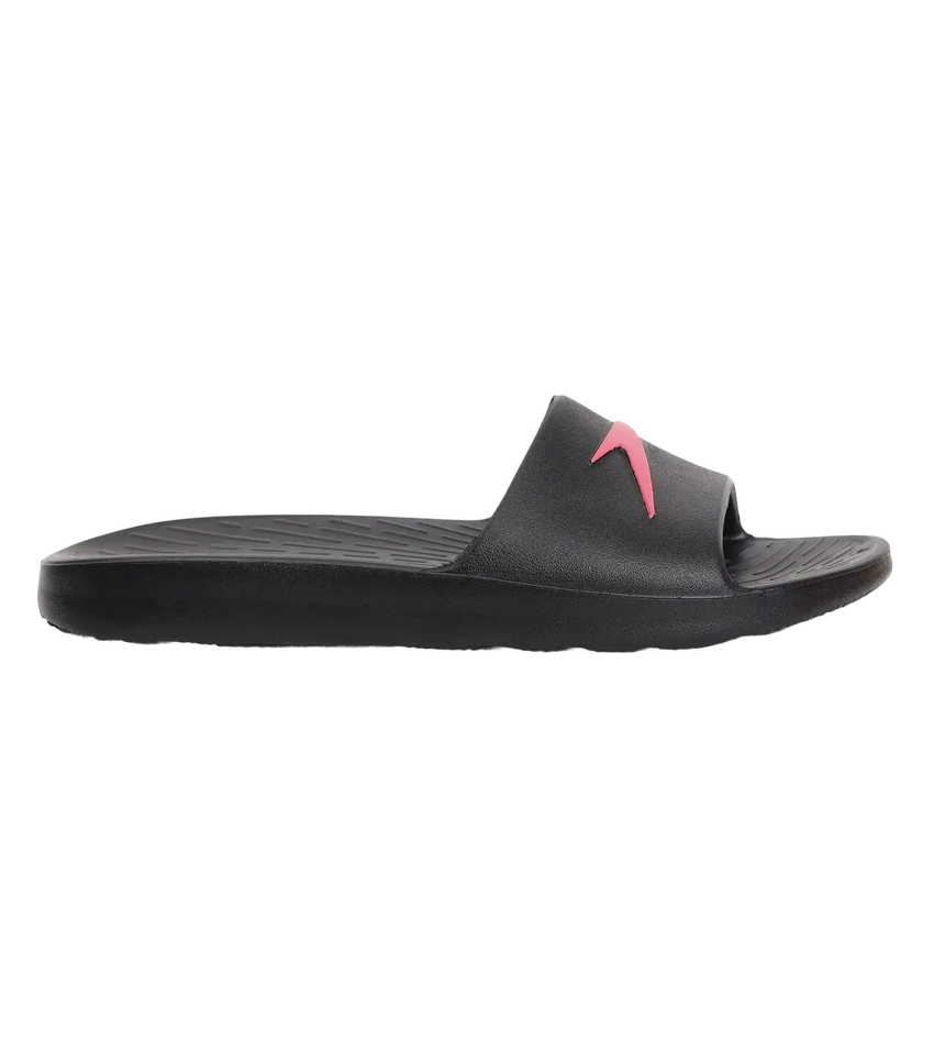 Women's Single Colour Slides - Black & Raspberry Fill
