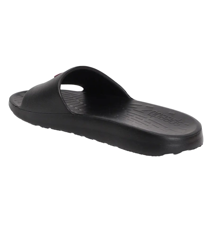 Women's Single Colour Slides - Black & Raspberry Fill